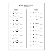 Music Rhythm Worksheet PDF