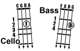 Cello Bass Fingering Chart