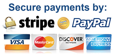 Secure payments by Stripe or PayPal