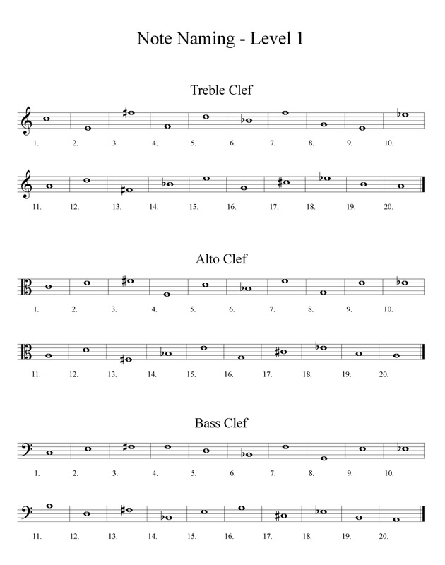 Free Band Orchestra Worksheets Rhythm Notes Note Names And Fingerings StepWise