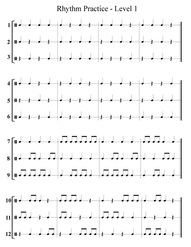 Rhythm Practice and Counting Worksheet