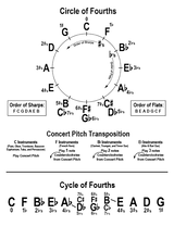 Circle of 4ths 5ths Fourths Transposition