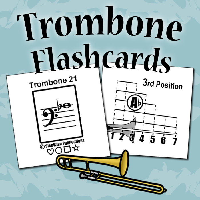 Flashcards to Learn Trombone Notes and Slide Positions